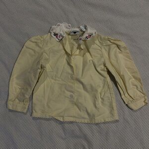 Hartstrings Yellow Blouse with Embroidered Collar